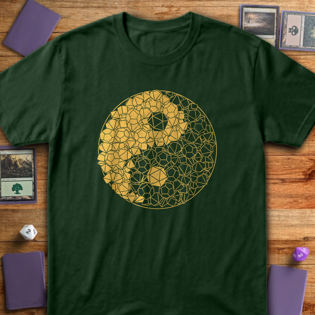 Yin Yang Dice - Forest Green