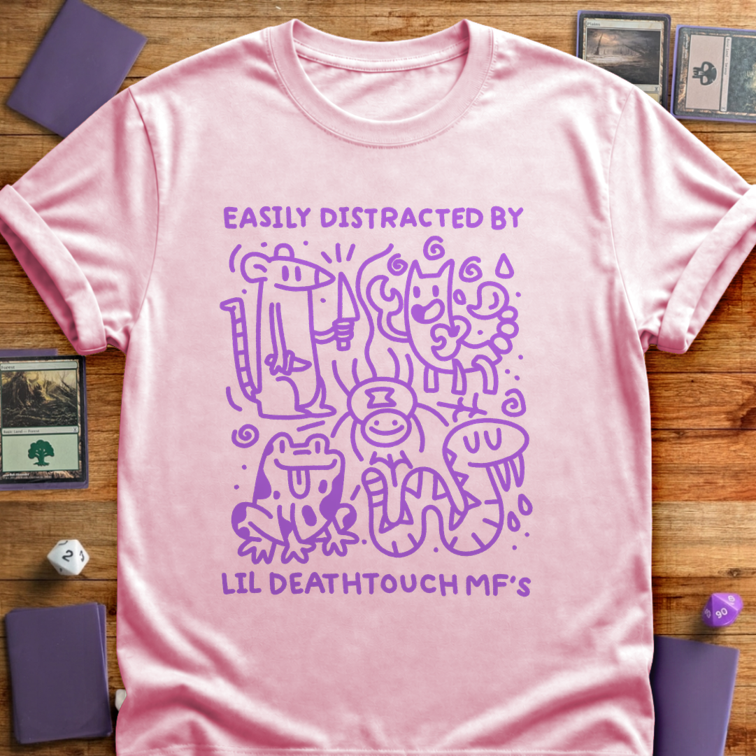 Easily Distracted By Lil Deathtouch MF's - Light Pink