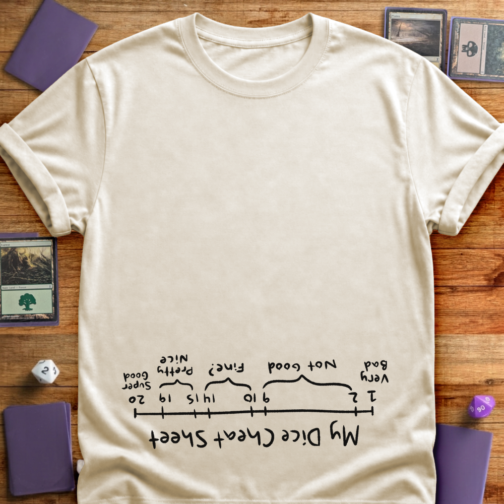 My Dice Cheat Sheet - An Upside Down Design - Sand