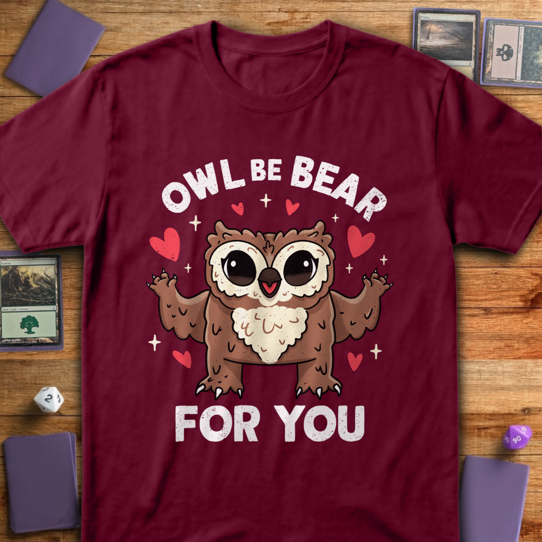 Owl Be Bear for You - Maroon