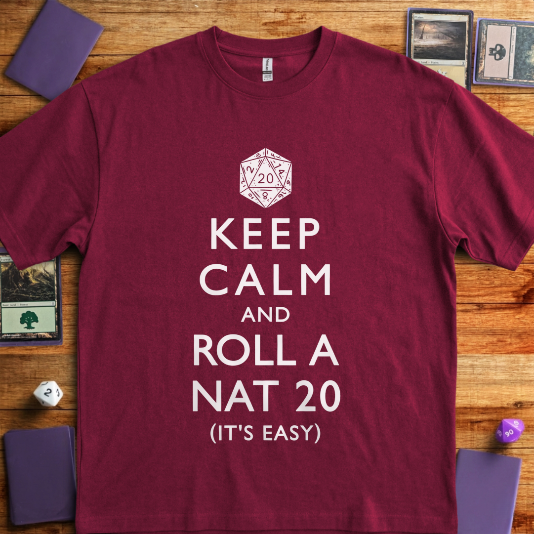 Roll a Nat 20 - Maroon