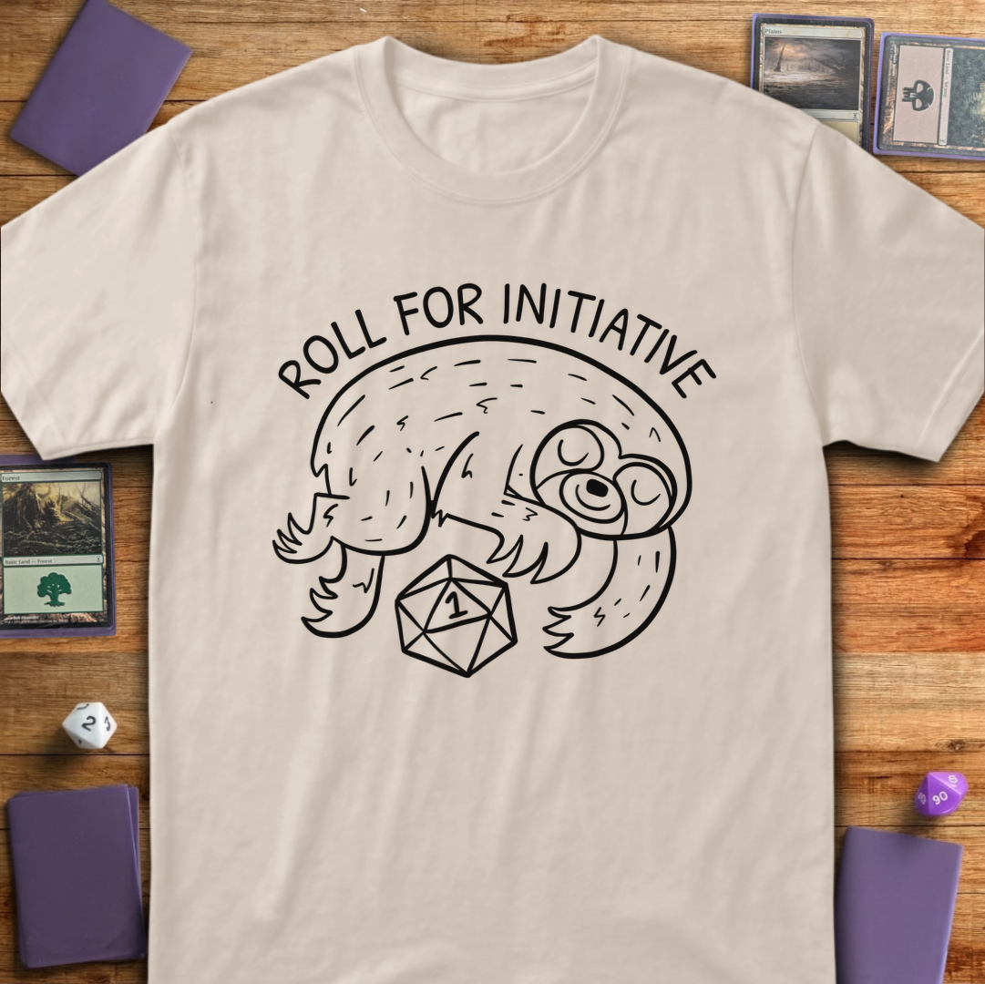 Roll for Initiative T-Shirt - Sand