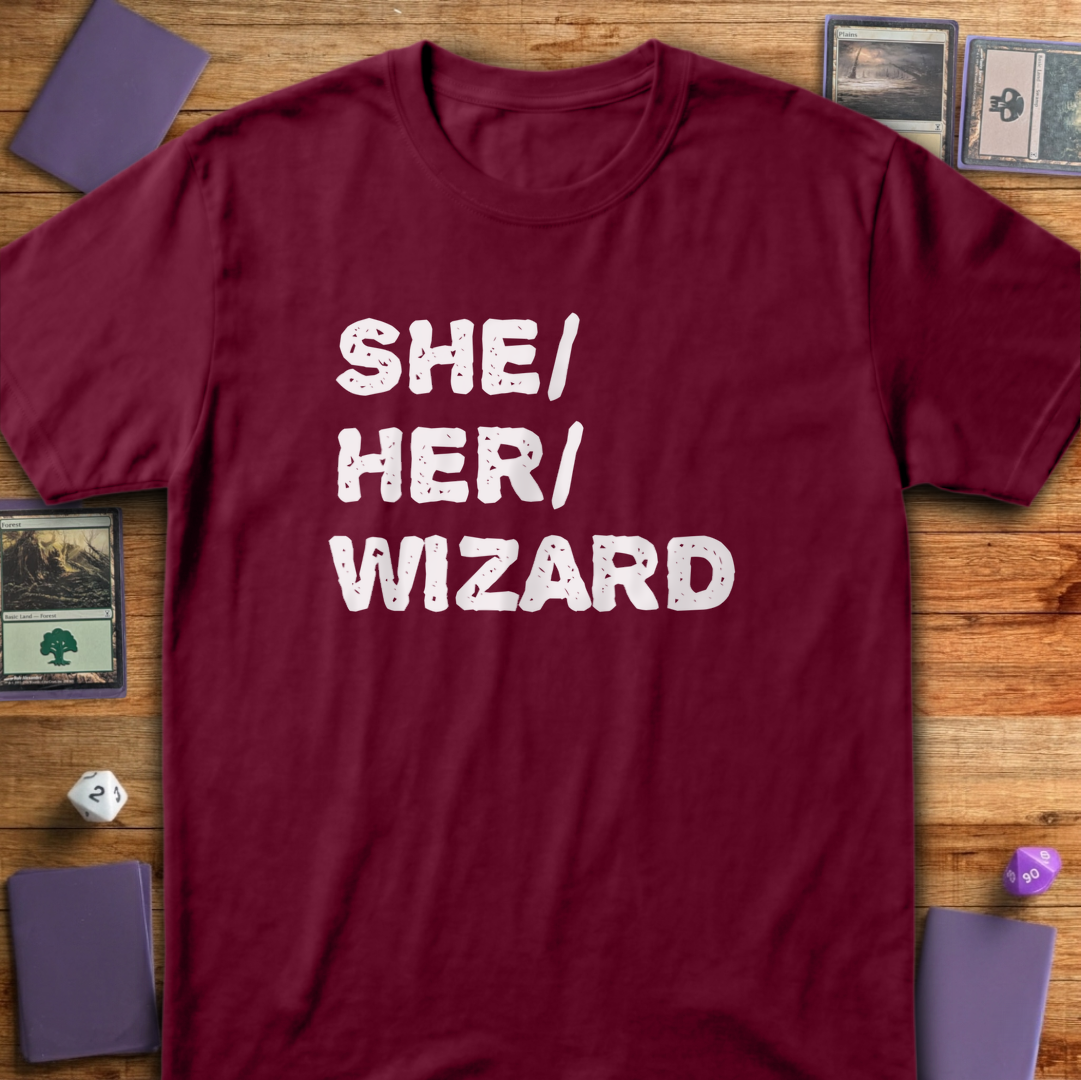 She Her Wizard - Maroon