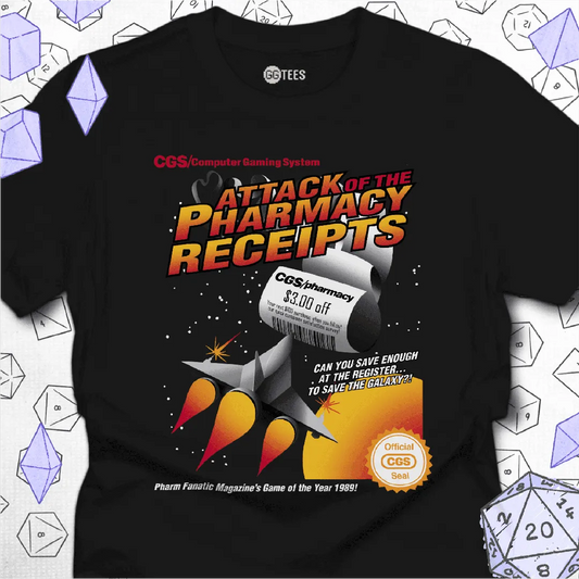 Attack of the Pharmacy Receipts T-Shirt - GG Tees