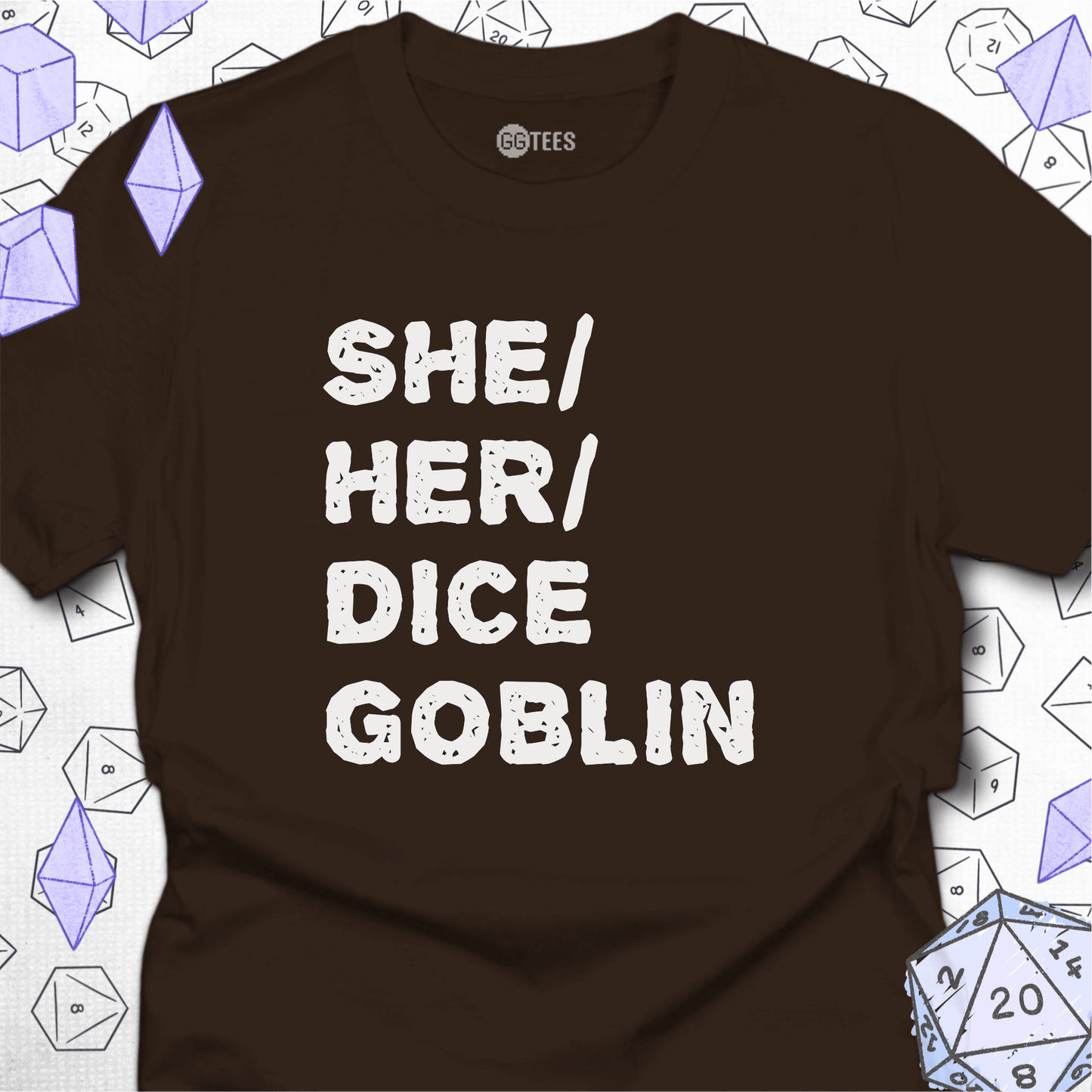 She Her Dice Goblin T-Shirt