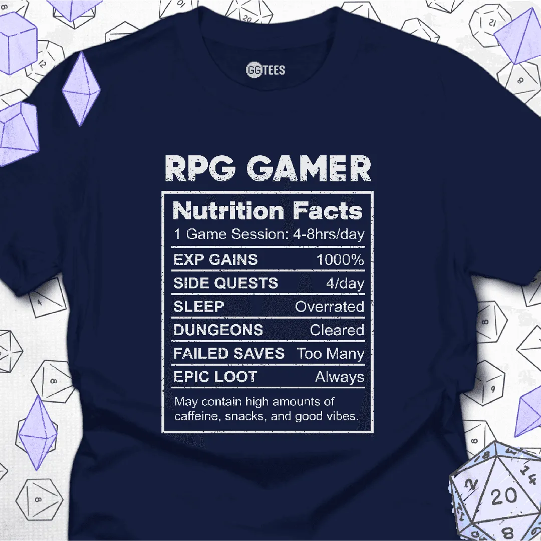 RPG Gamer Nutrition T-Shirt - GG Tees
