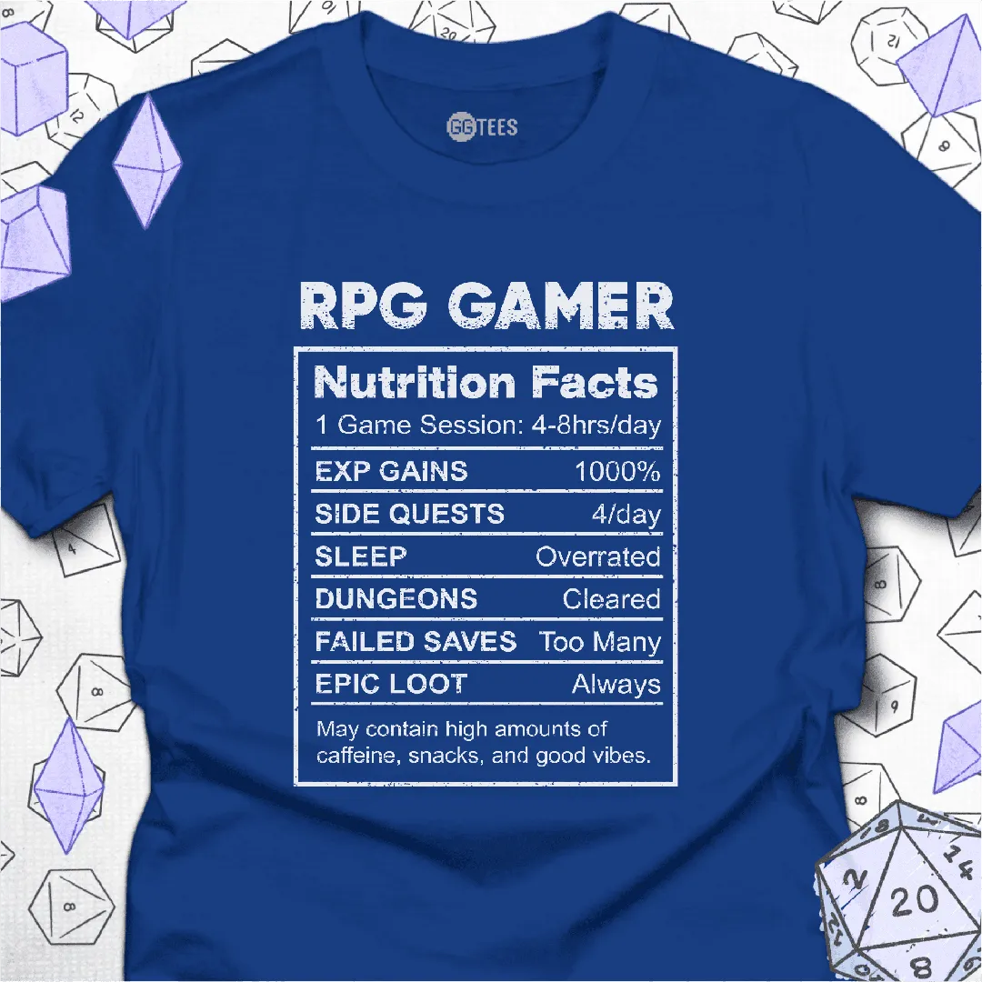 RPG Gamer Nutrition T-Shirt - GG Tees