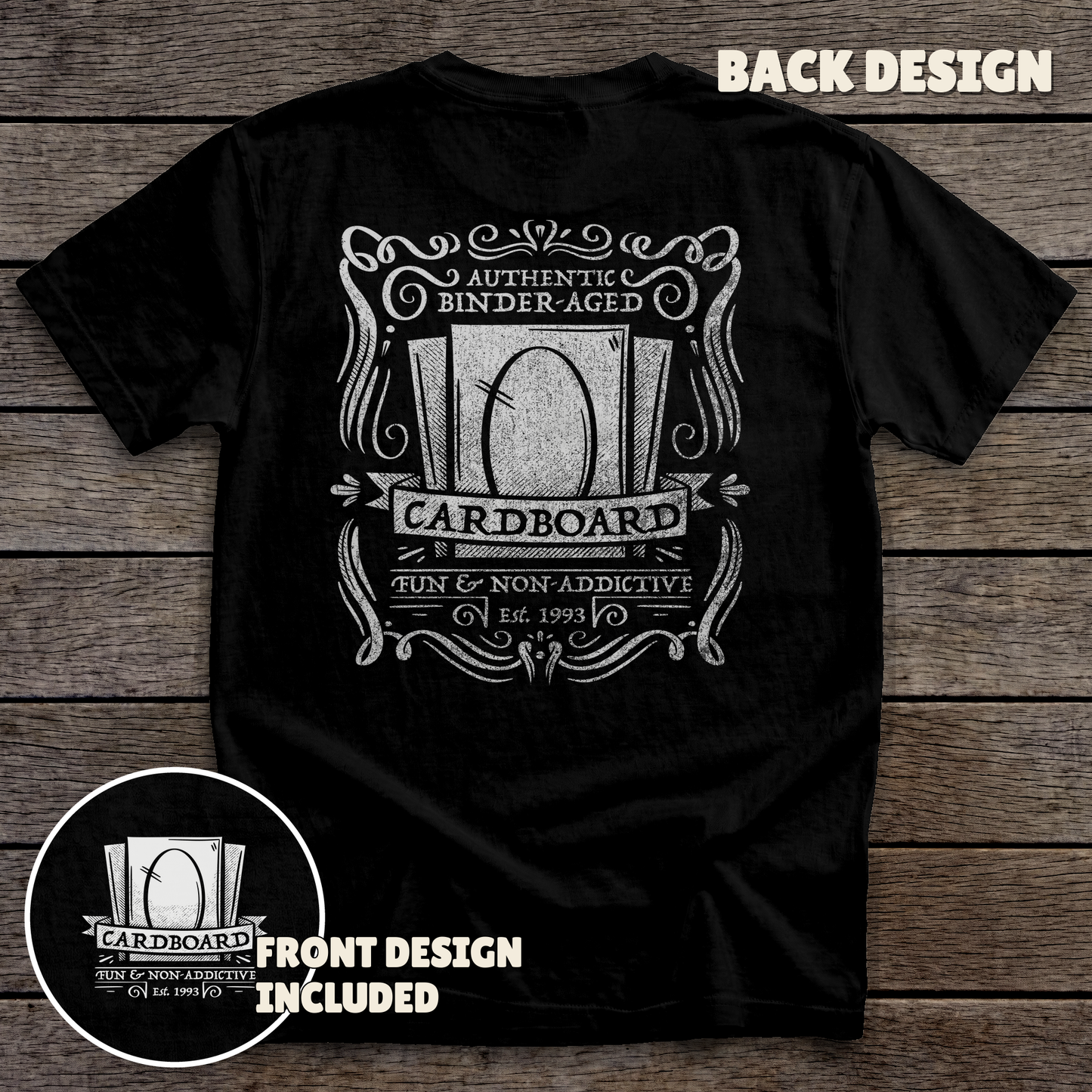 Binder Aged - full back print - Black tee