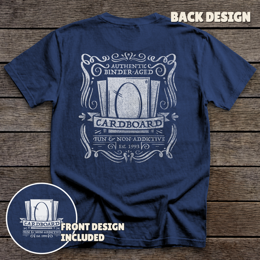 Binder Aged - full back print - Navy tee