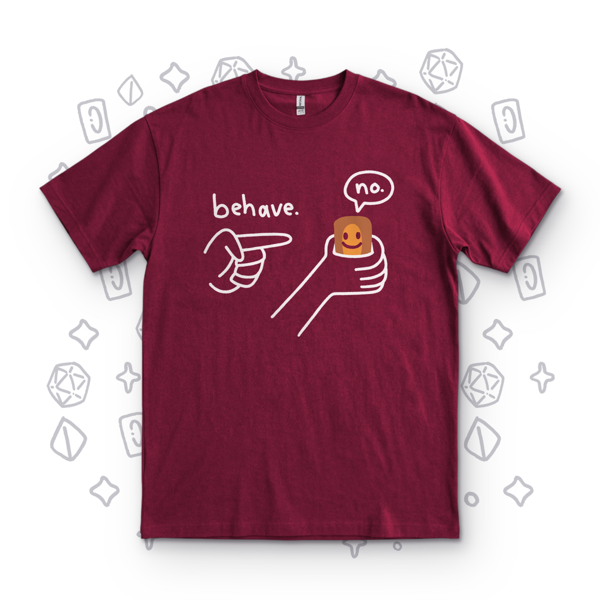 Behave Card - Maroon