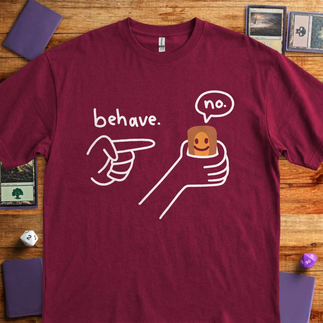 Behave Card - Maroon