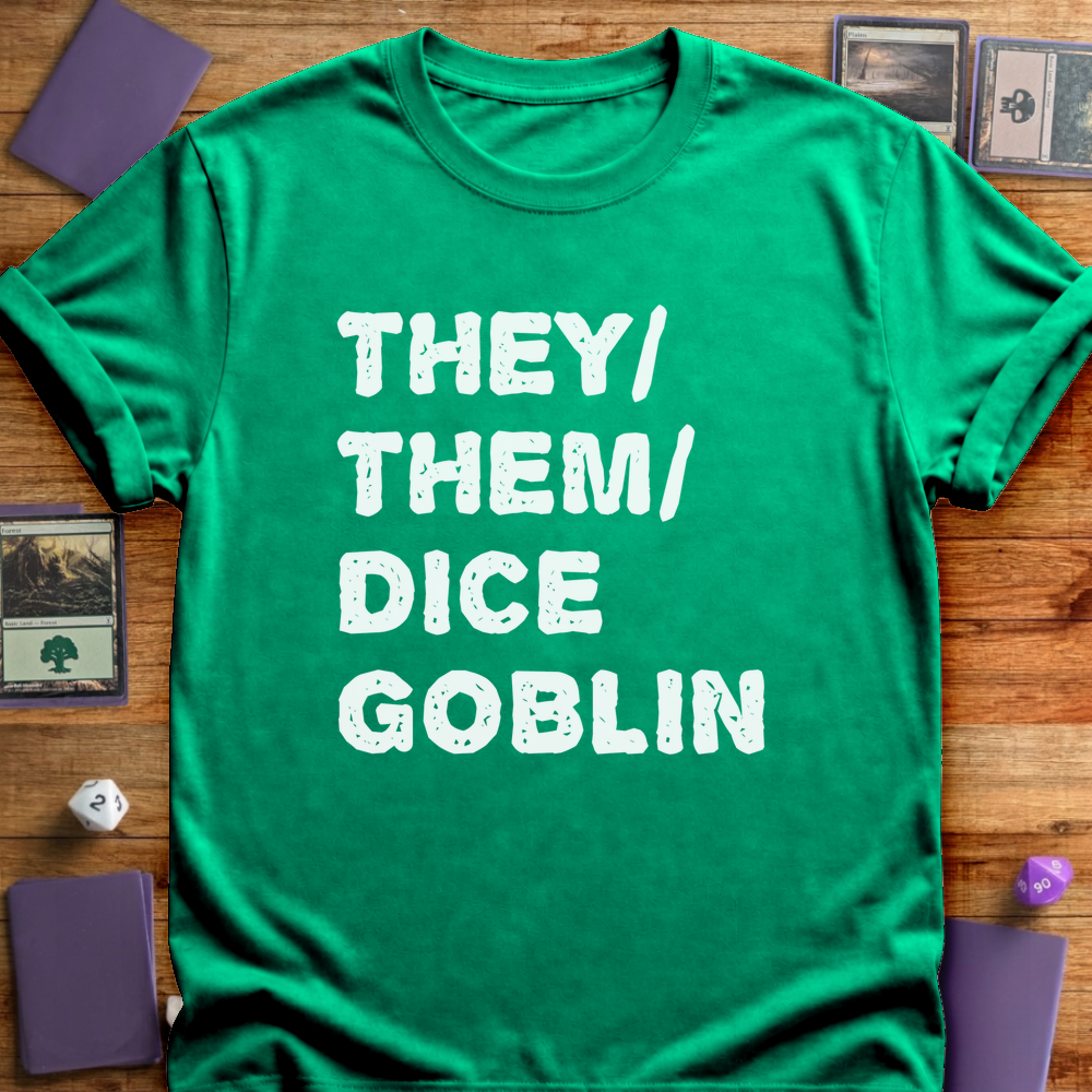 They Them Dice Goblin - Kelly Green