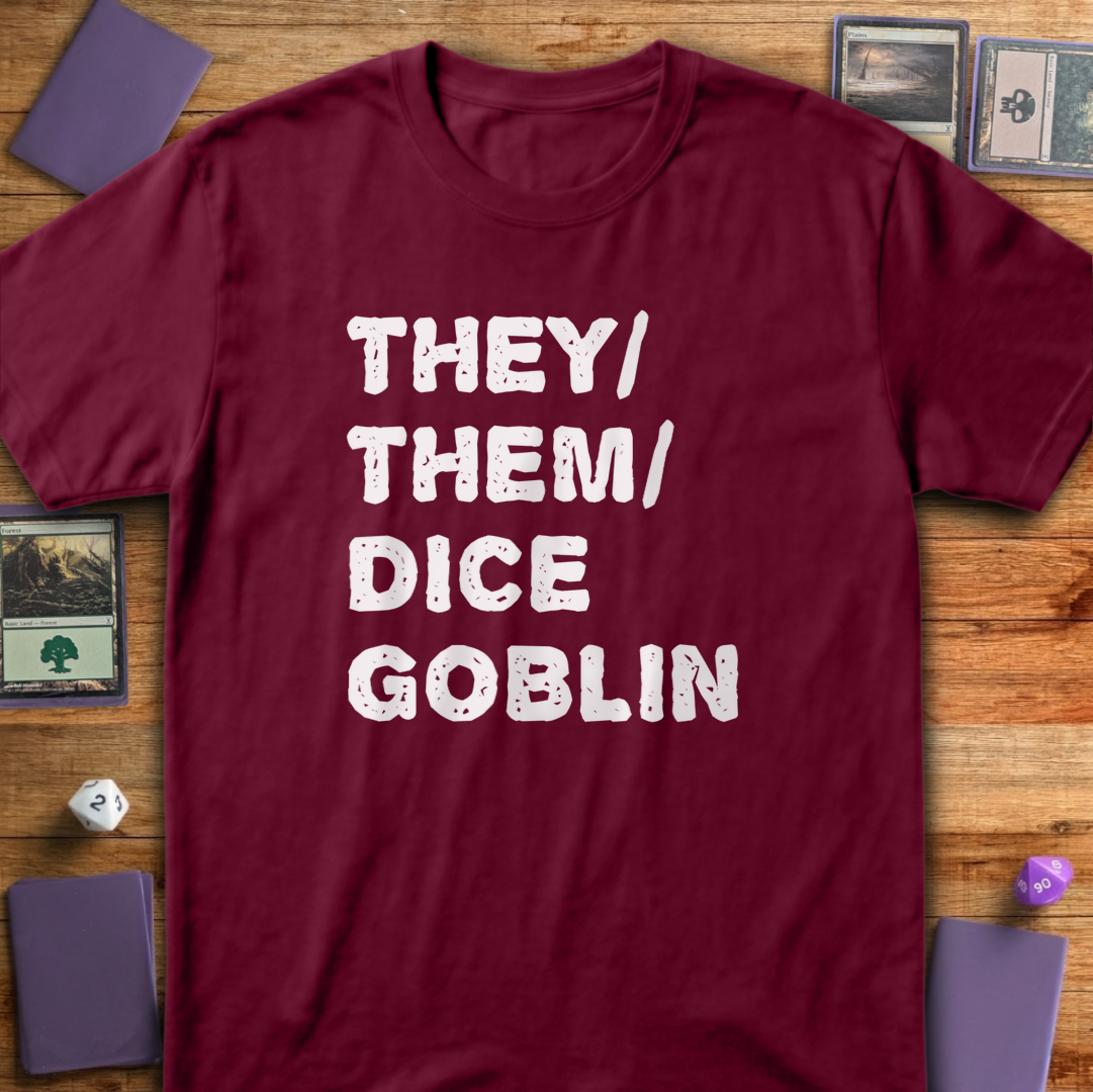 They Them Dice Goblin - Maroon