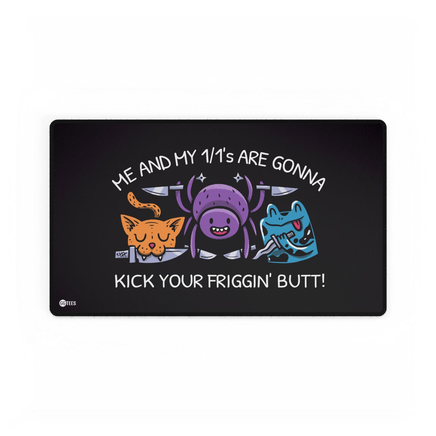 Kick Your Butt Premium Stitched Playmat - 24"x14"