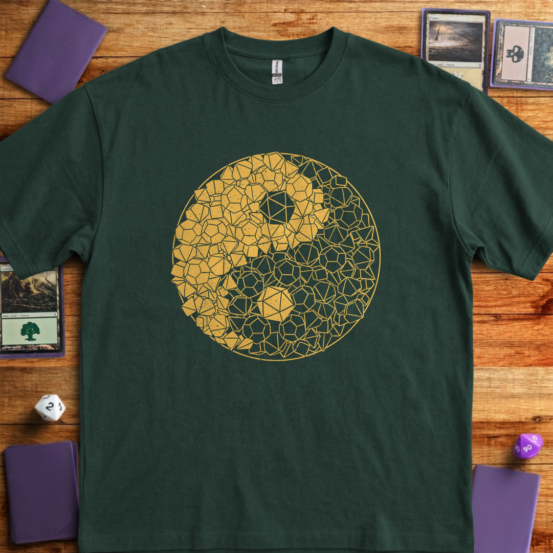 Yin Yang Dice - Forest Green