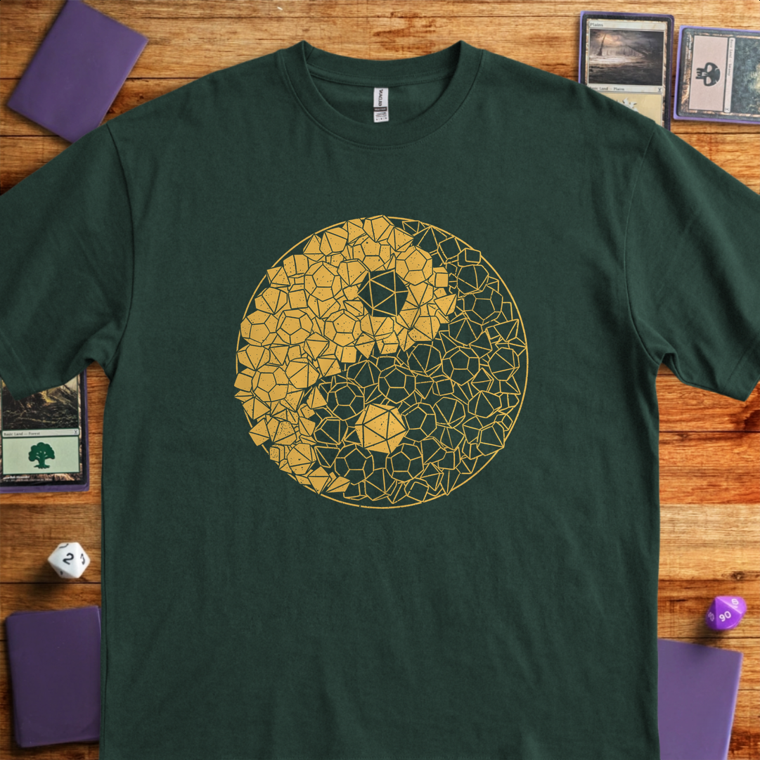 Yin Yang Dice - Forest Green