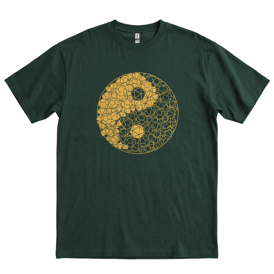Yin Yang Dice - Forest Green