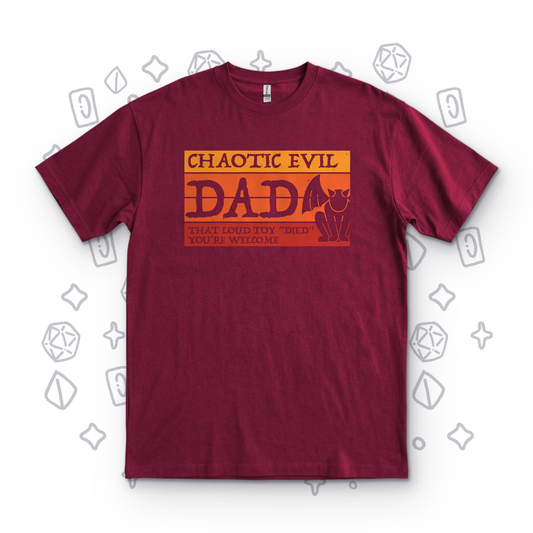 Chaotic Evil Dad - Maroon