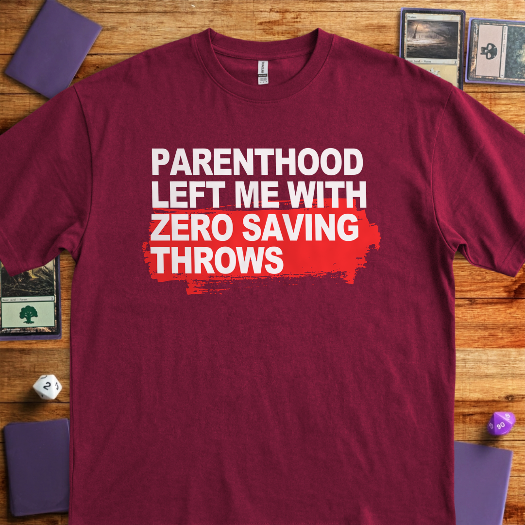 Zero Saving Throws - Maroon