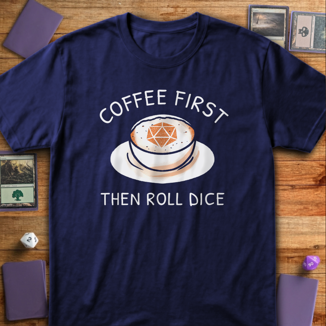Coffee First Then Dice - Navy