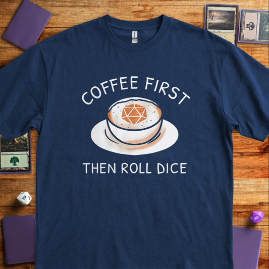 Coffee First Then Dice - Navy