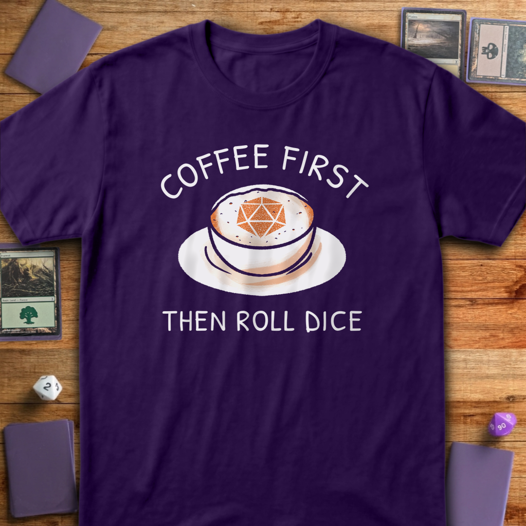 Coffee First Then Dice - Purple