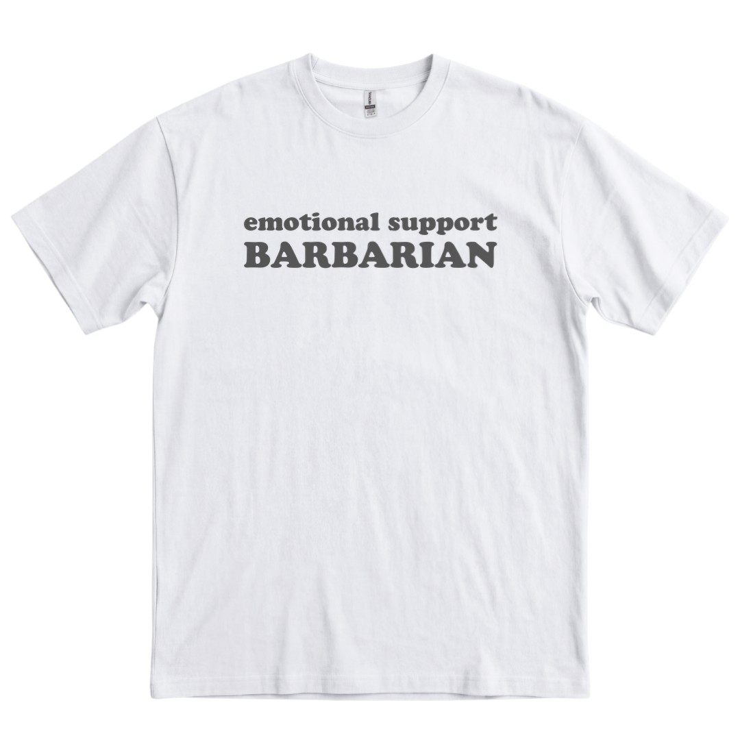 Emotional Support Barbarian - White