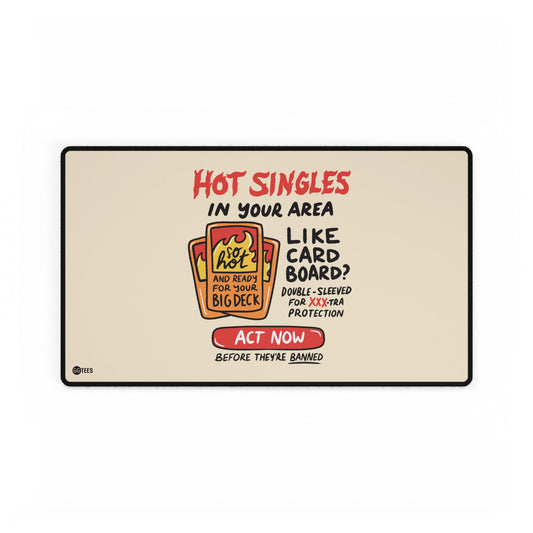 Hot Singles (Tan) Premium Stitched Playmat - 24"x14"