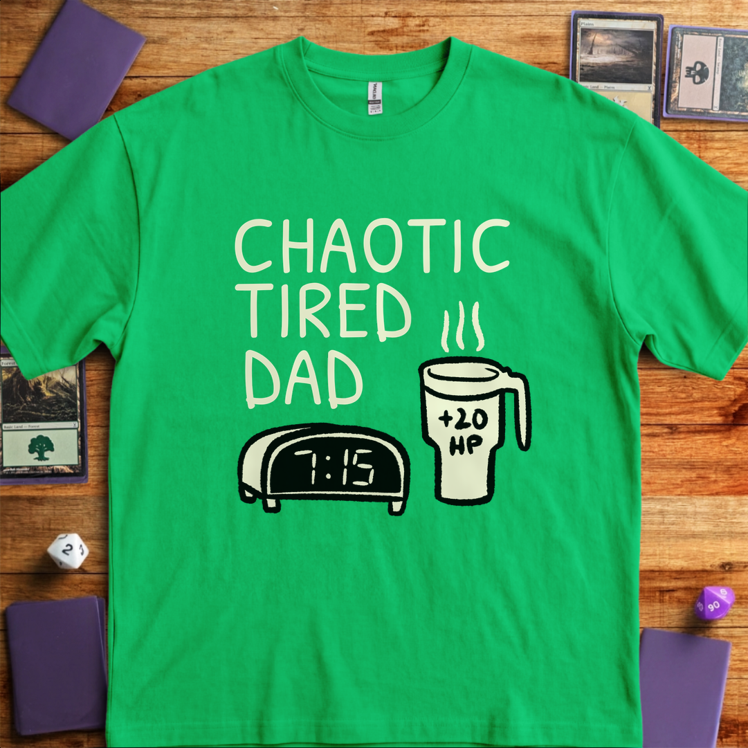 Chaotic Tired Dad Coffee - Kelly Green