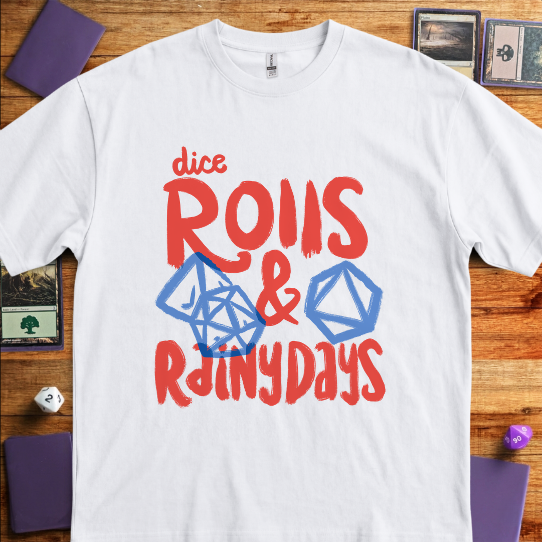 Dice Rolls Rainy Days - White
