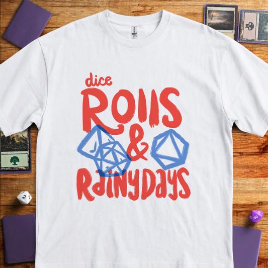 Dice Rolls Rainy Days - White