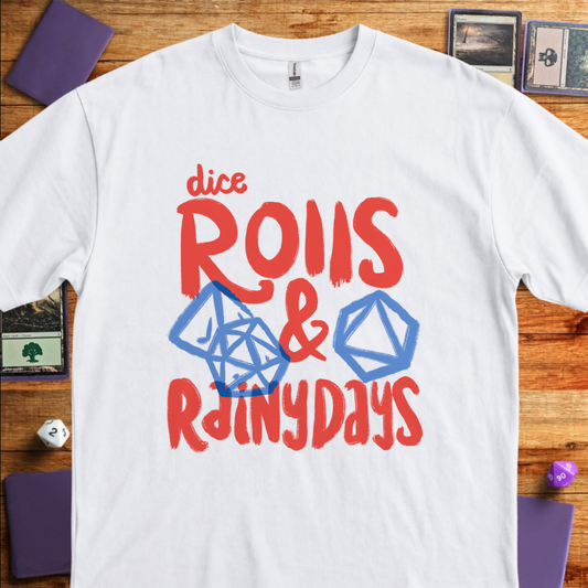 Dice Rolls Rainy Days - White