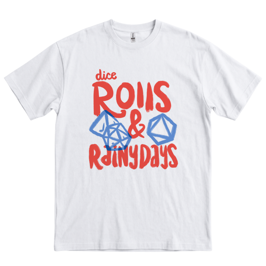 Dice Rolls Rainy Days - White