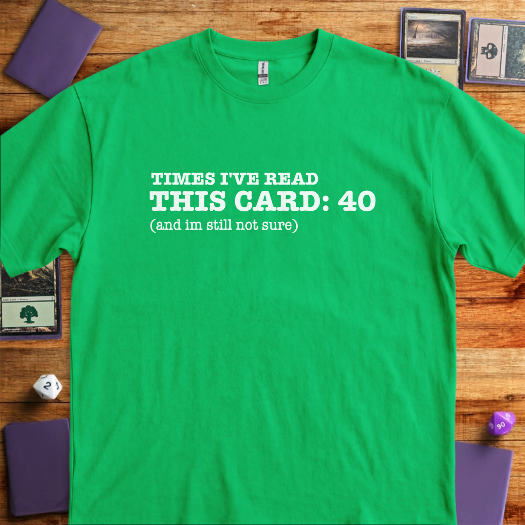 Times I've Read This Card - Kelly Green