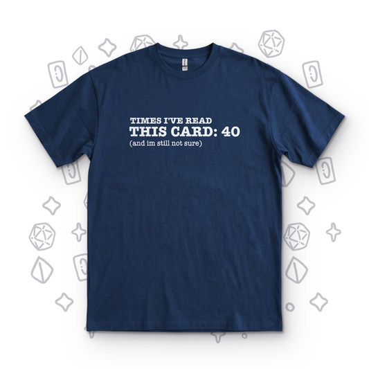 Times I've Read This Card - Navy
