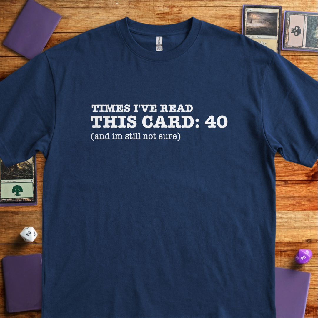 Times I've Read This Card - Navy