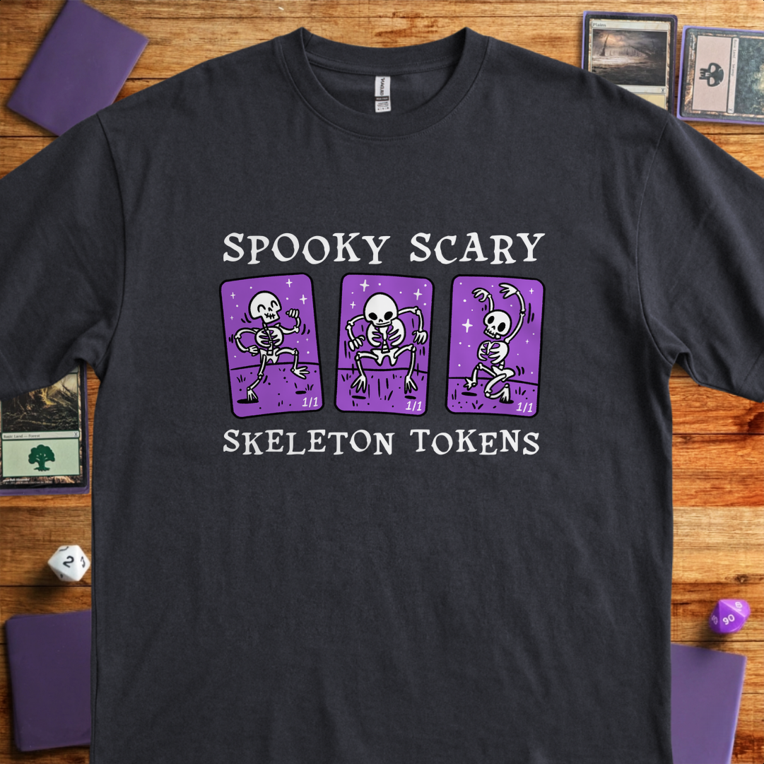 Spooky Scary Skeleton Tokens - Black