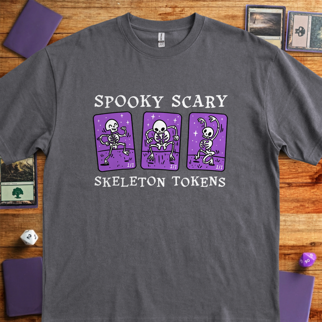 Spooky Scary Skeleton Tokens - Charcoal