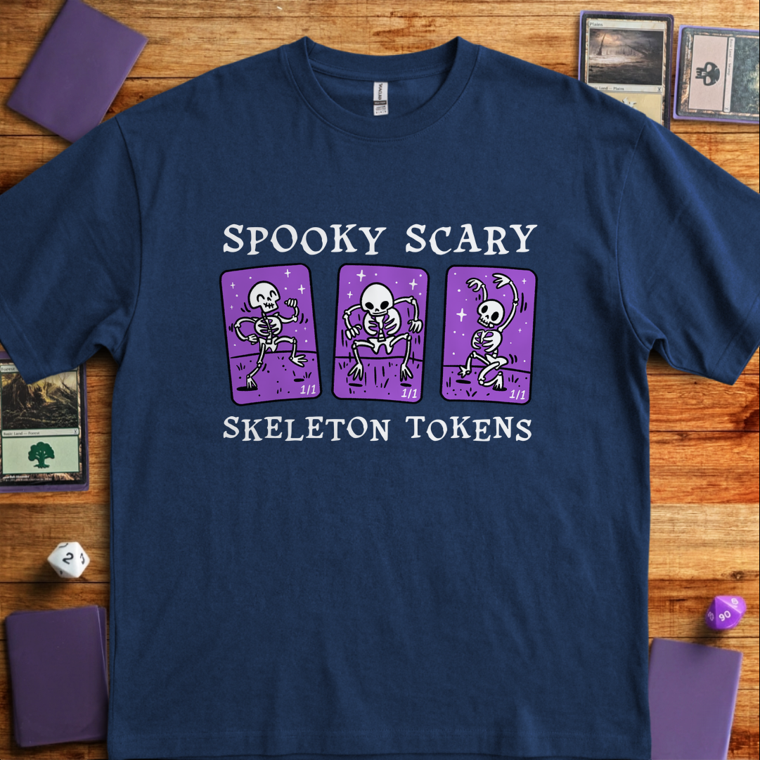 Spooky Scary Skeleton Tokens - Navy
