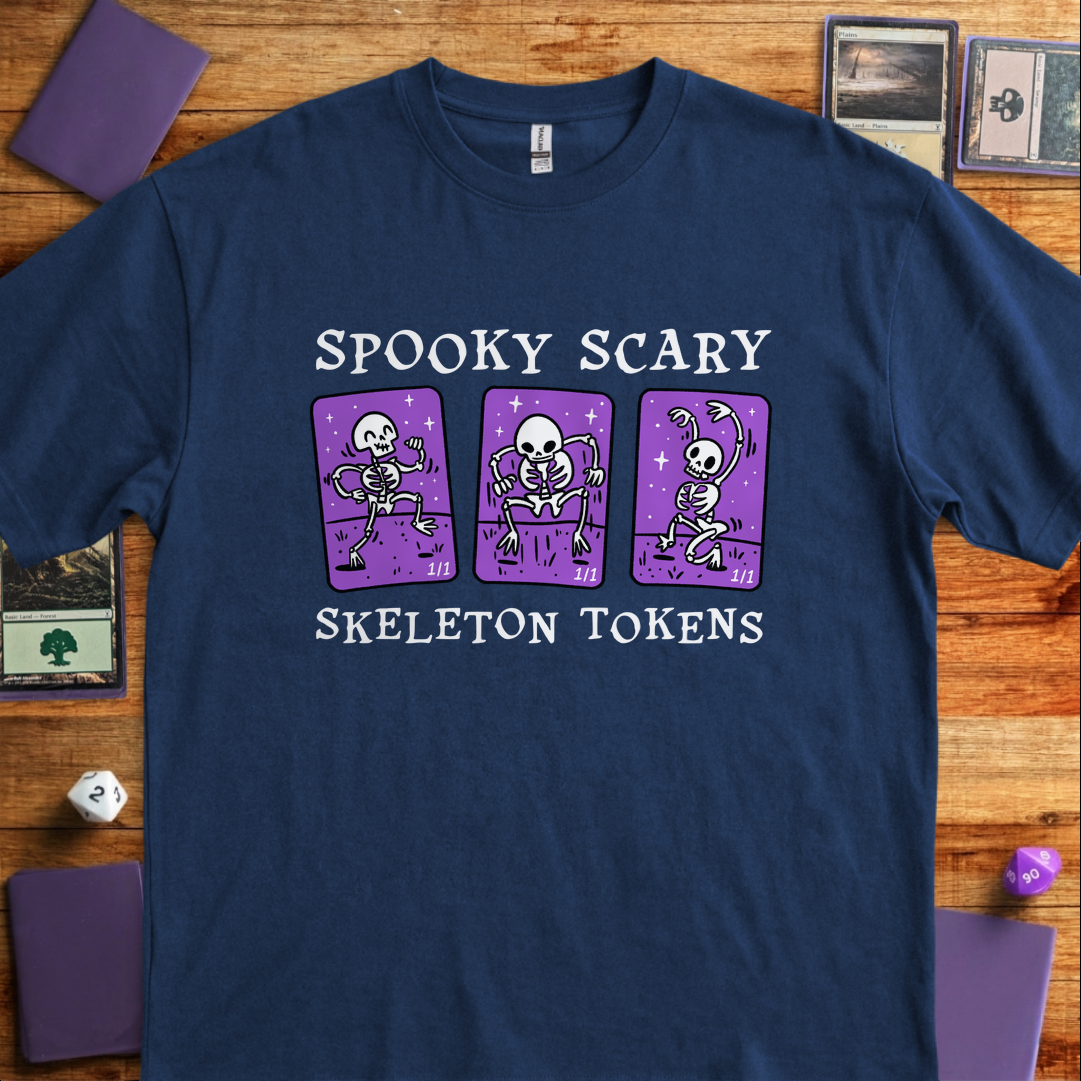 Spooky Scary Skeleton Tokens - Navy