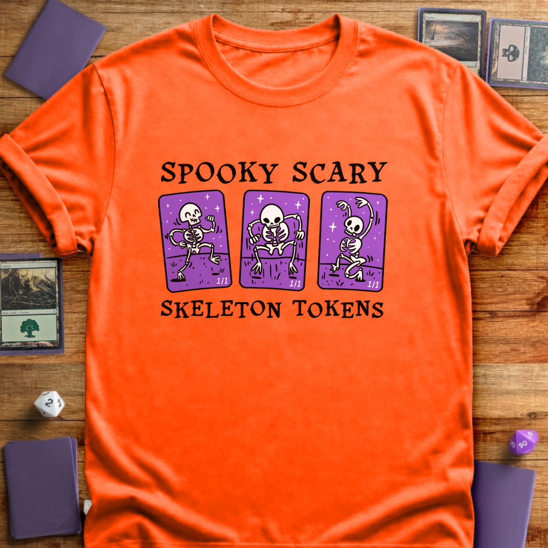 Spooky Scary Skeleton Tokens - Orange