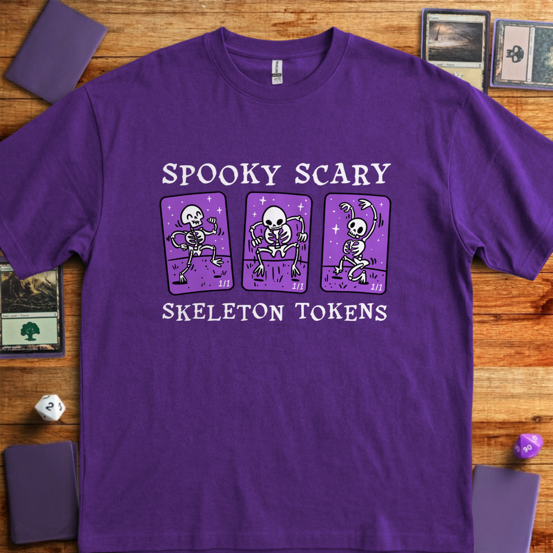 Spooky Scary Skeleton Tokens - Purple