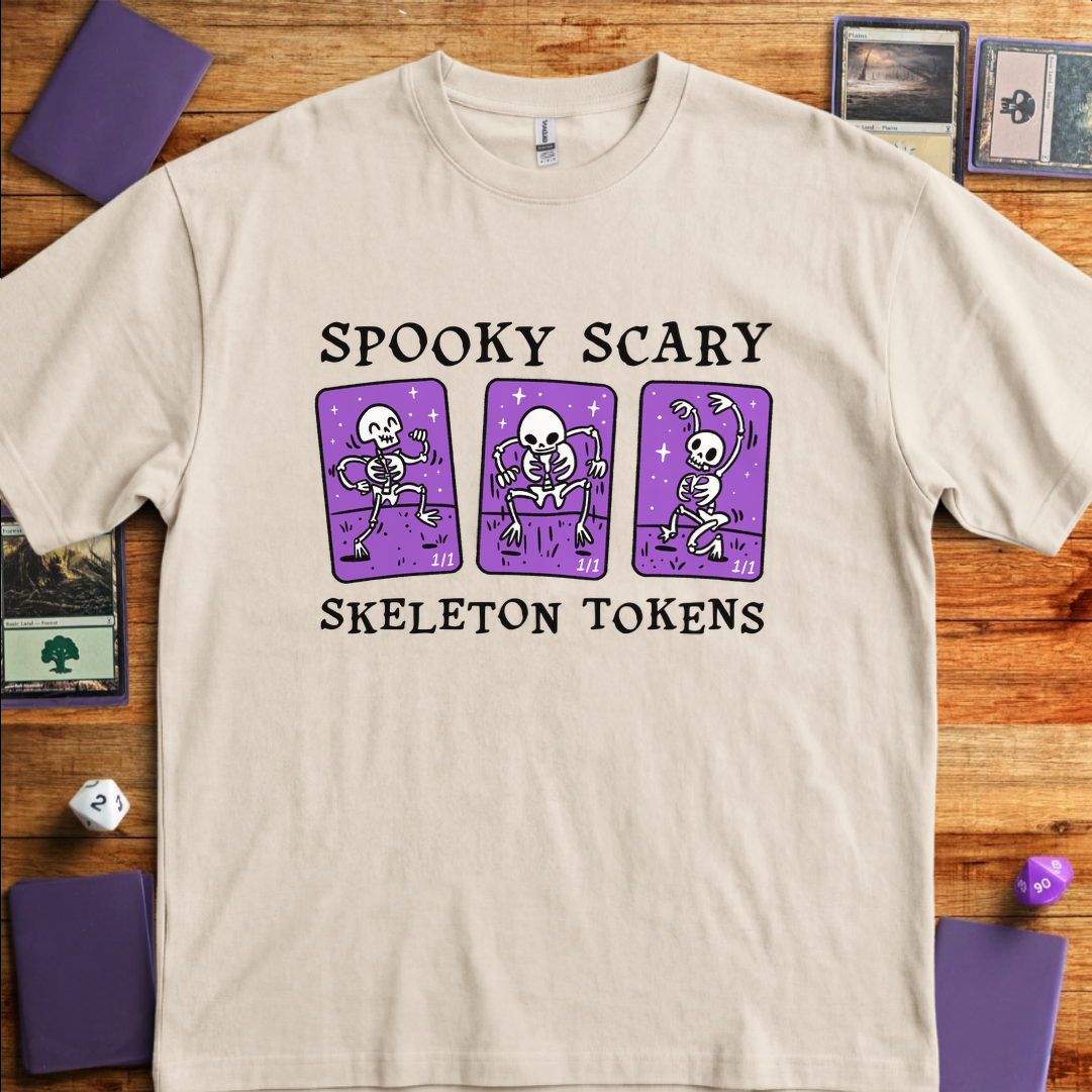 Spooky Scary Skeleton Tokens - Sand