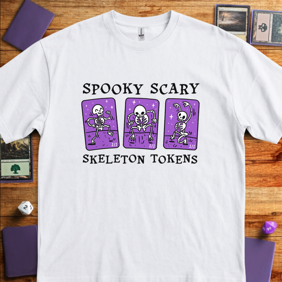 Spooky Scary Skeleton Tokens - White