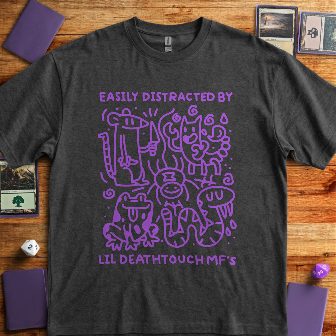 Easily Distracted By Lil Deathtouch MF's - Dark Heather Grey
