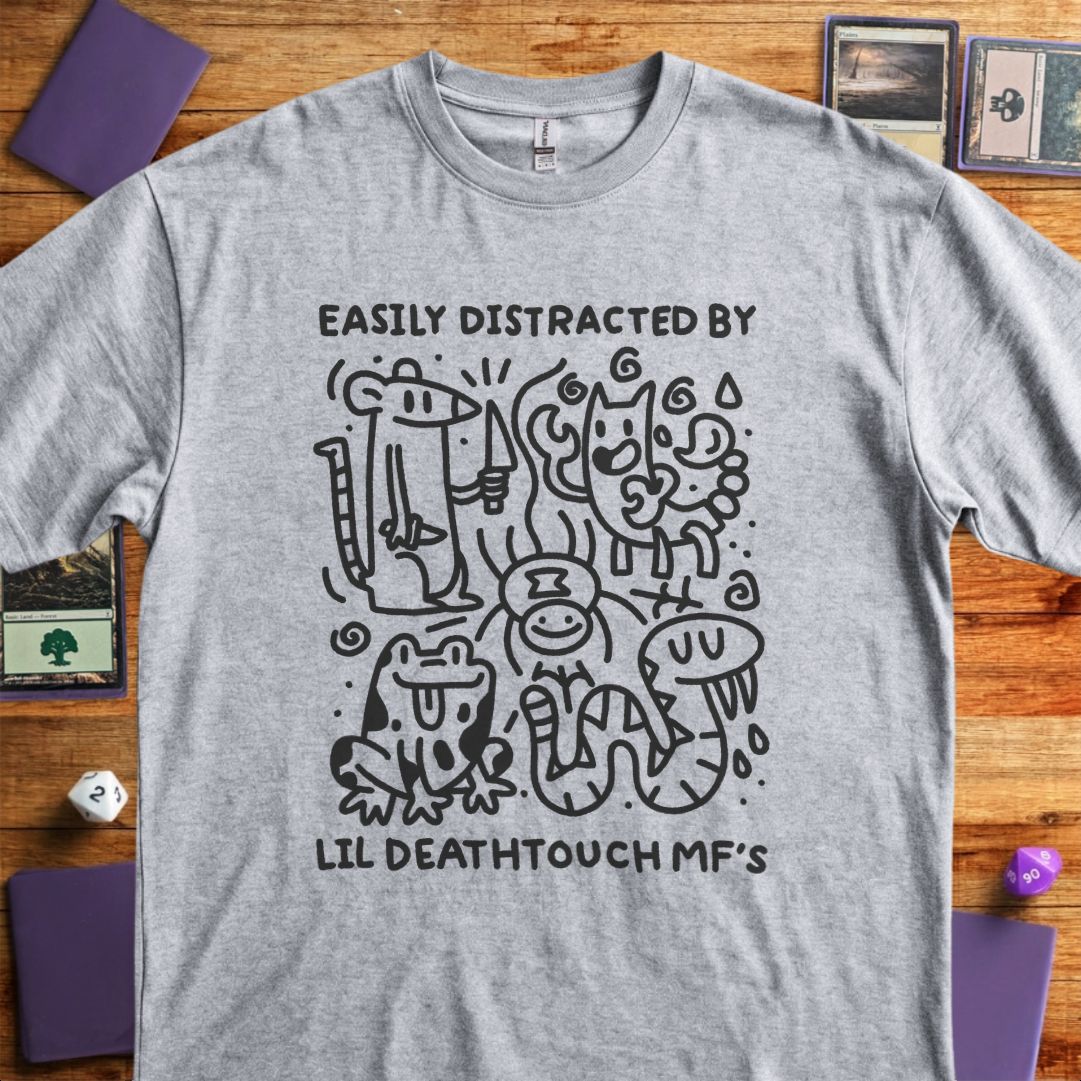 Easily Distracted By Lil Deathtouch MF's - Sport Grey