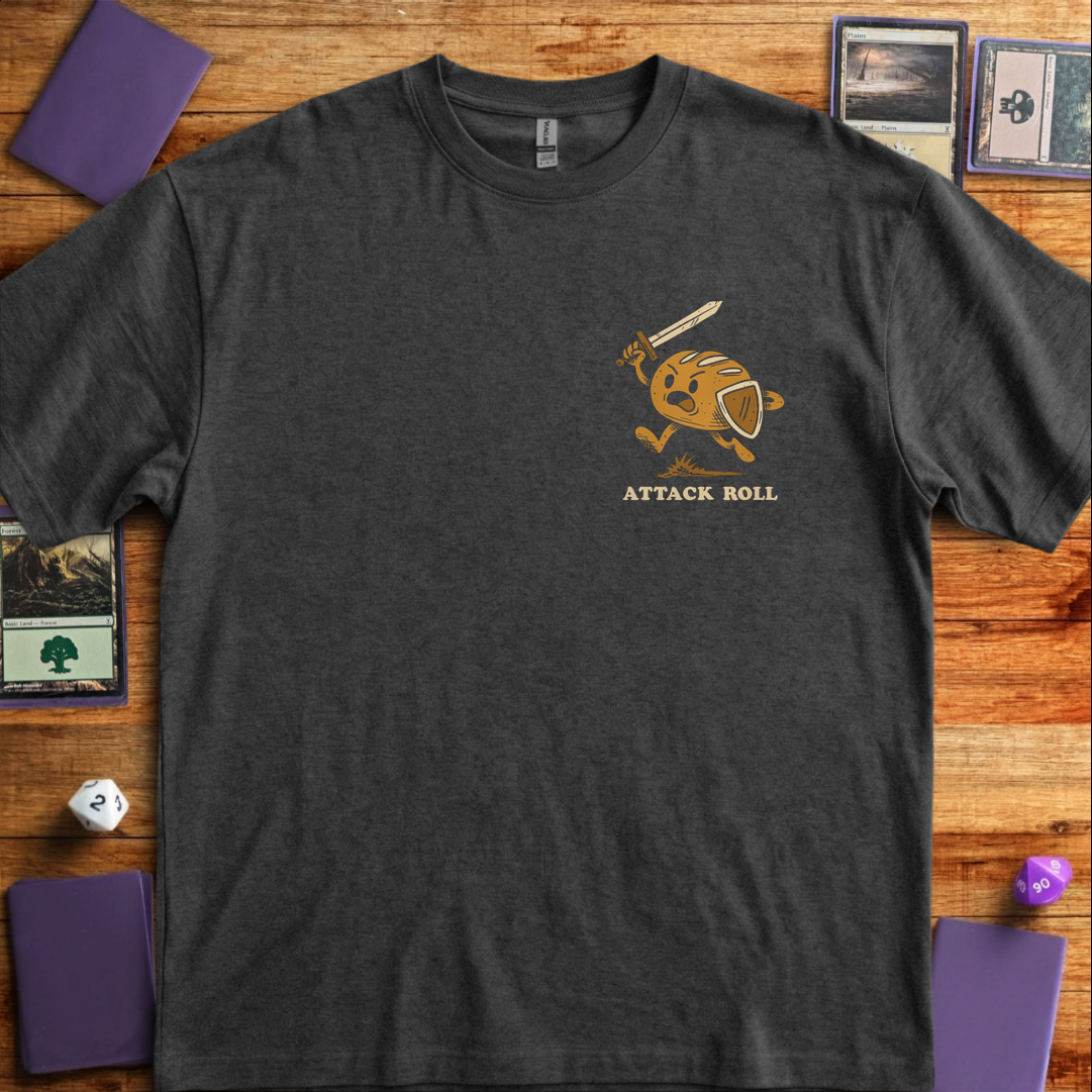 Attack Roll Pocket Print - Dark Heather Grey