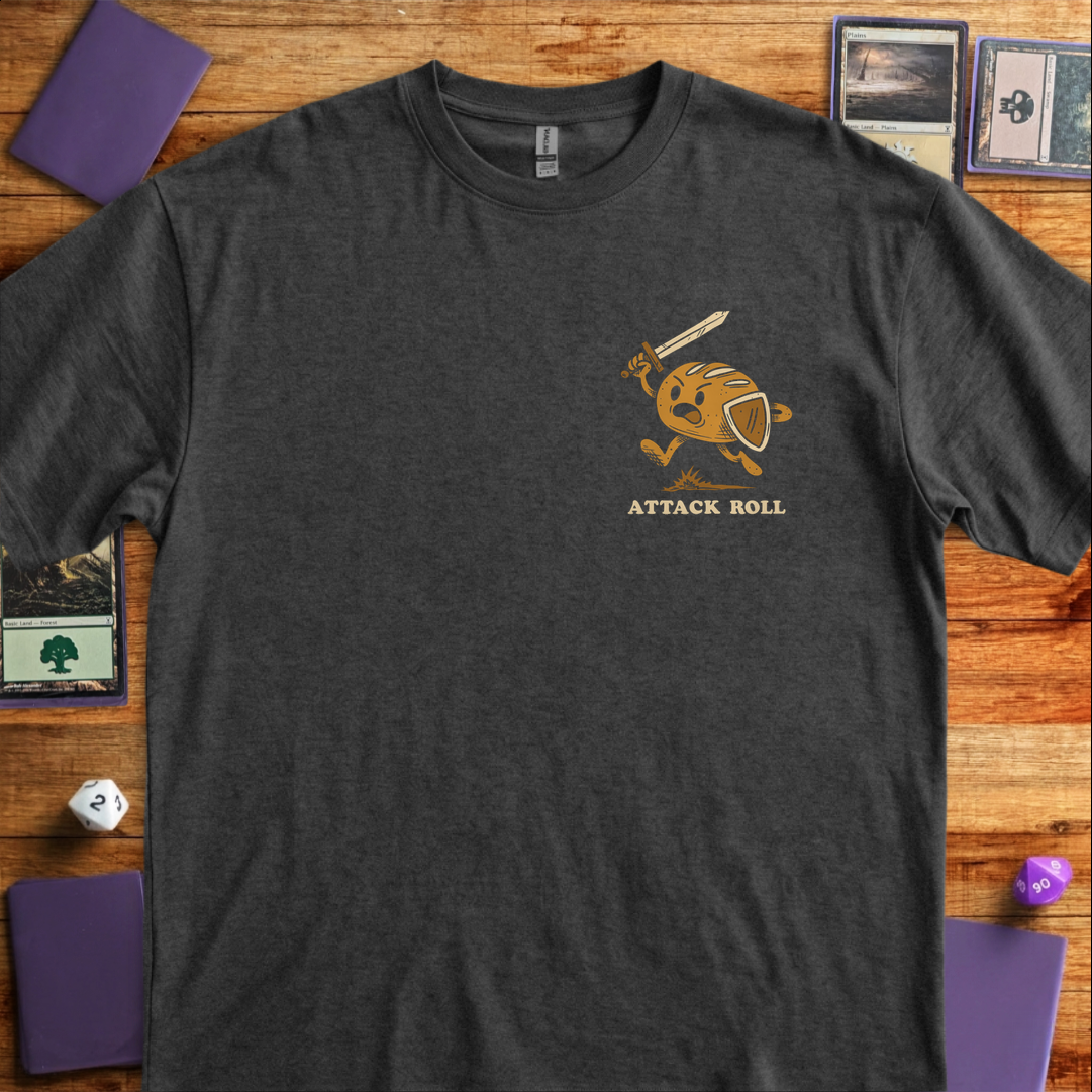 Attack Roll Pocket Print - Dark Heather Grey