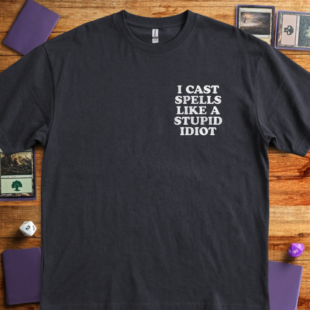 Stupid Idiot Pocket Print - Black