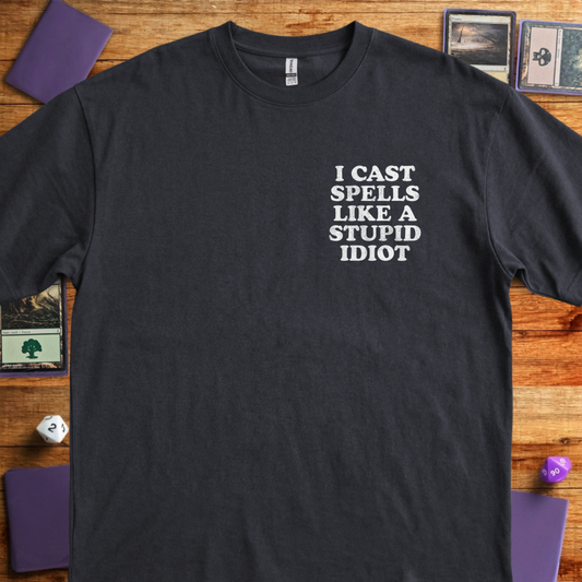 Stupid Idiot Pocket Print - Black
